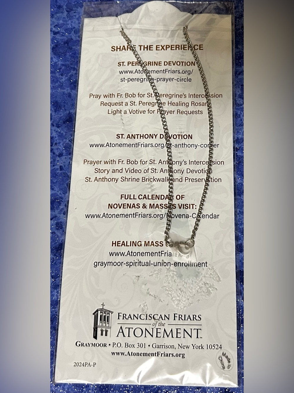 St. Anthony & St. Peregrine Religious Necklace and Rosary Set of four - Picture 5 of 10